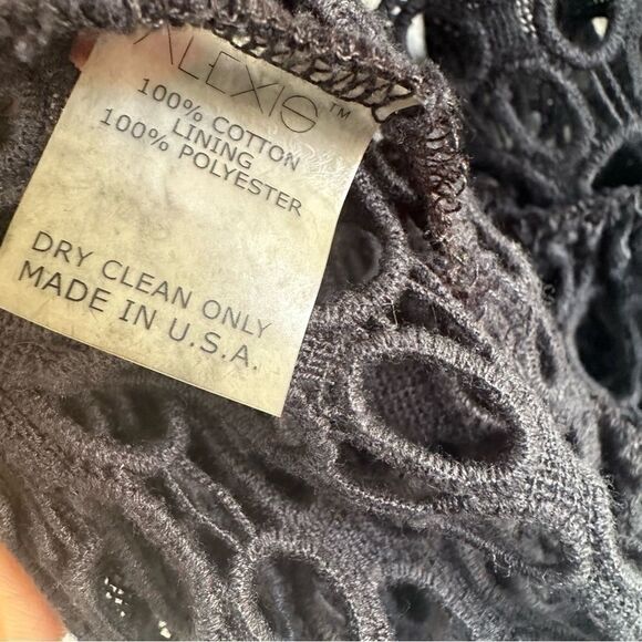 ALEXIS Sweater Cardigan Women XS Crotchet Open Knit Boho Festival Victorian - Picture 8 of 8